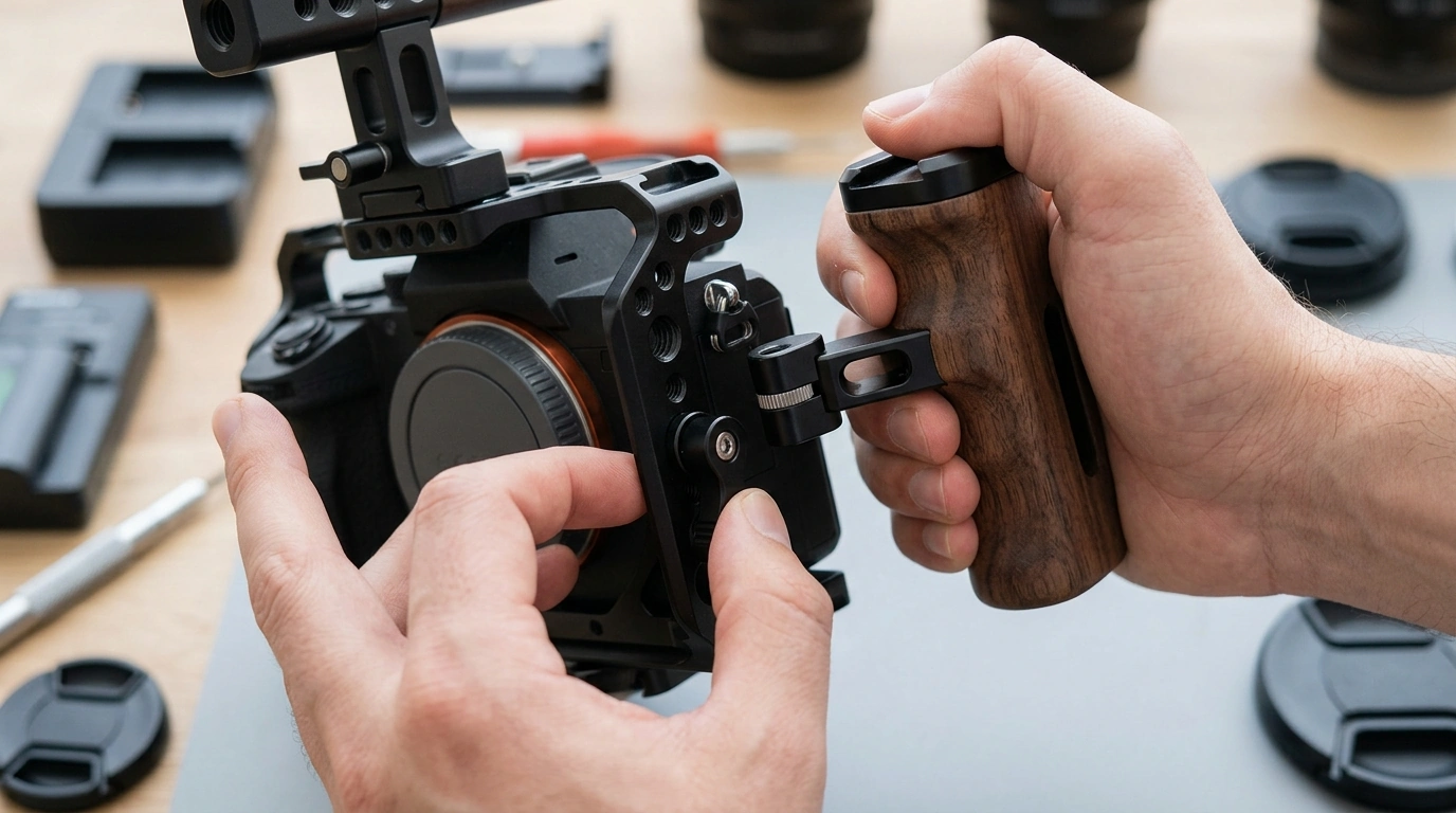 Attach a SmallRig Side Handle: NATO, Screw or ARRI