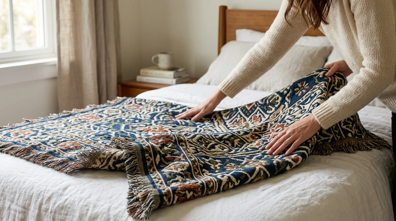 Jacquard Woven Blankets Explained: Patterns, Feel, Care