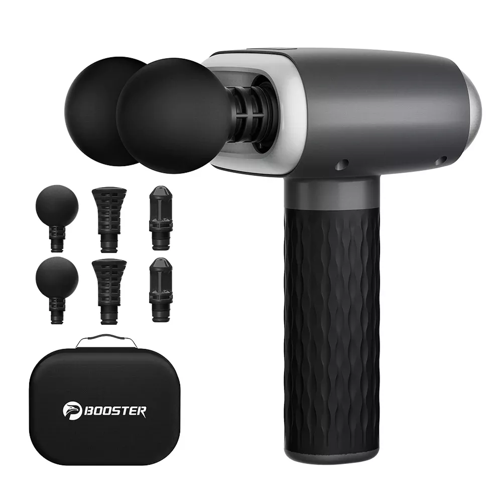 Dual-Head Heated Massage Gun: 4 Speeds for Relief