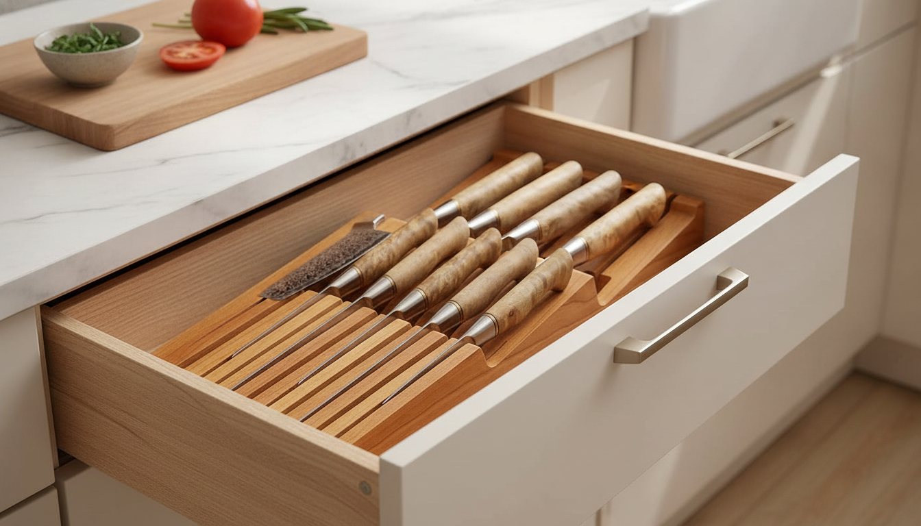 Best In-Drawer Knife Storage: Safe Double-Step Tray